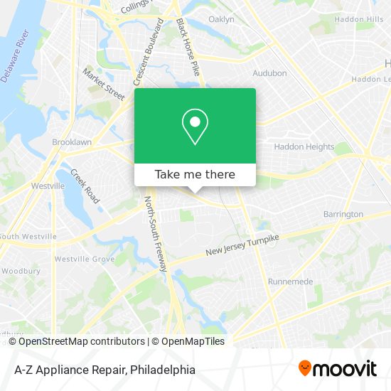 A-Z Appliance Repair map