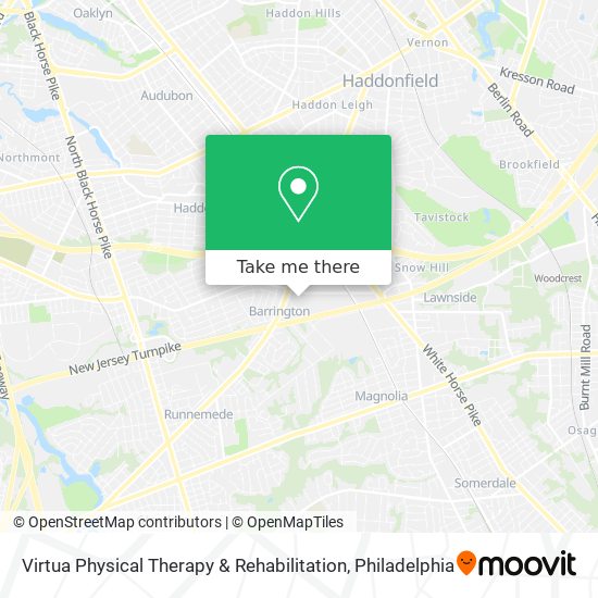 Mapa de Virtua Physical Therapy & Rehabilitation
