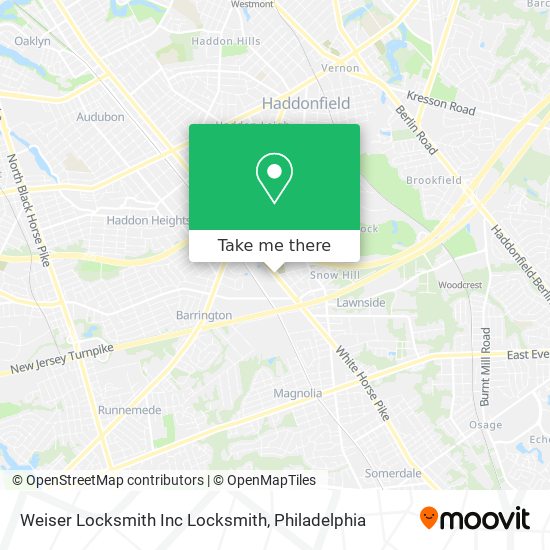 Weiser Locksmith Inc Locksmith map