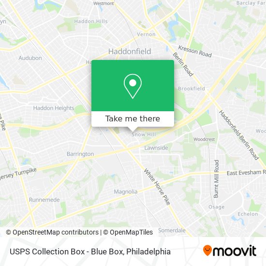 USPS Collection Box - Blue Box map