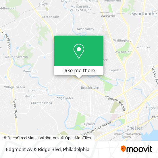Mapa de Edgmont Av & Ridge Blvd