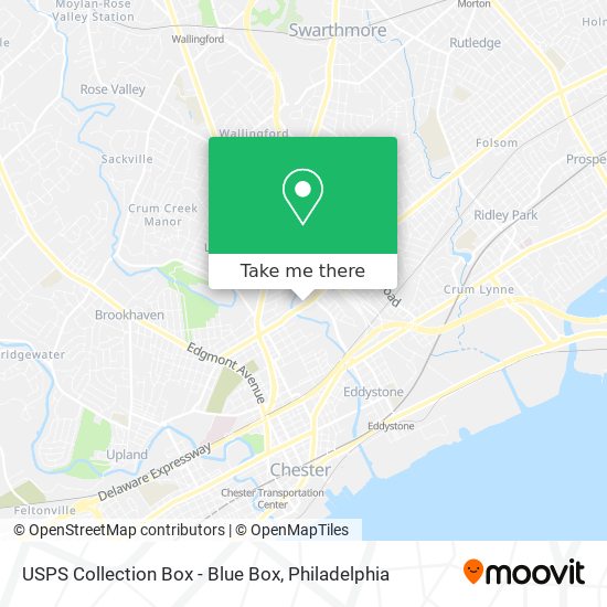 USPS Collection Box - Blue Box map