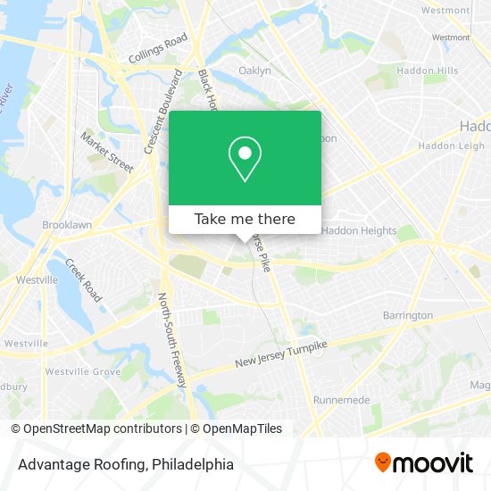 Advantage Roofing map