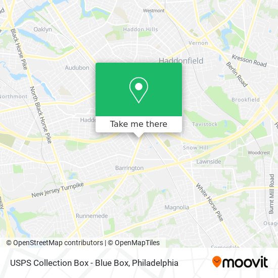 Mapa de USPS Collection Box - Blue Box