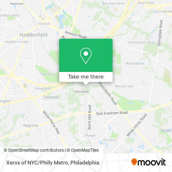 Xerox of NYC/Philly Metro map