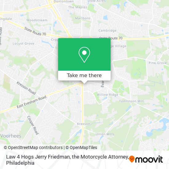 Law 4 Hogs Jerry Friedman, the Motorcycle Attorney map