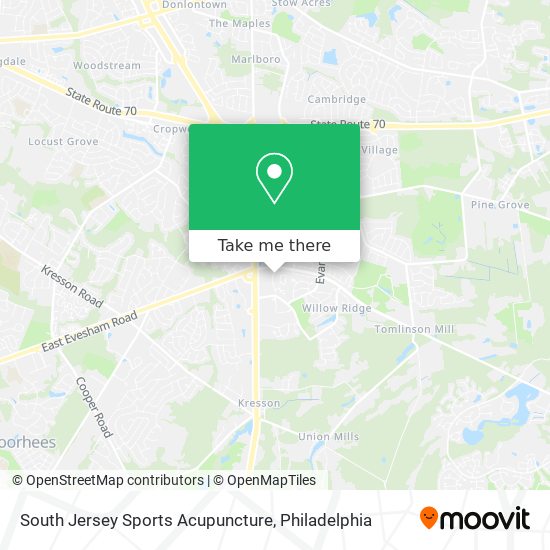South Jersey Sports Acupuncture map