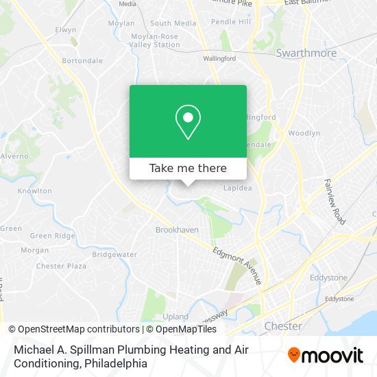 Michael A. Spillman Plumbing Heating and Air Conditioning map