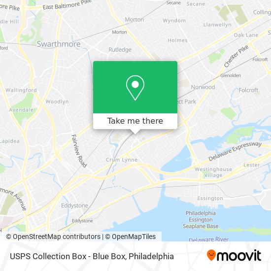 USPS Collection Box - Blue Box map