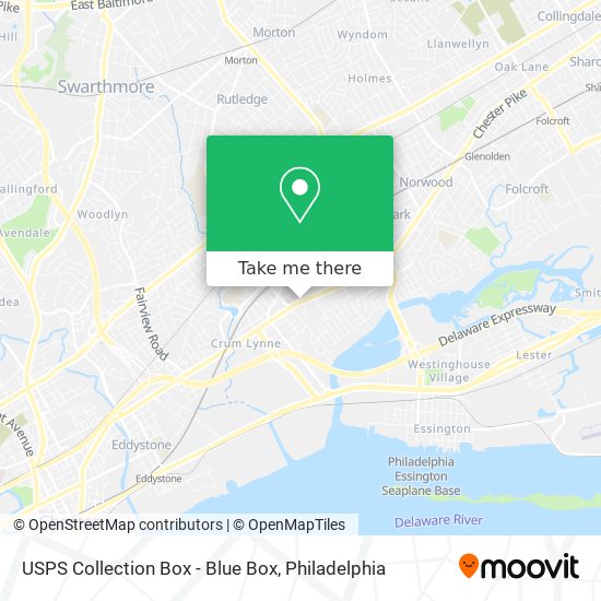 USPS Collection Box - Blue Box map