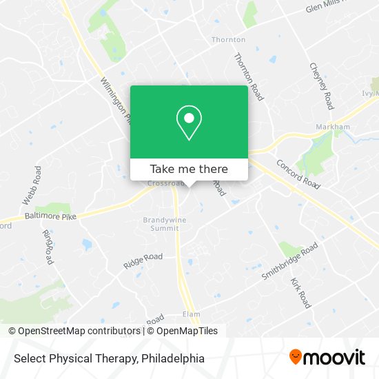 Select Physical Therapy map