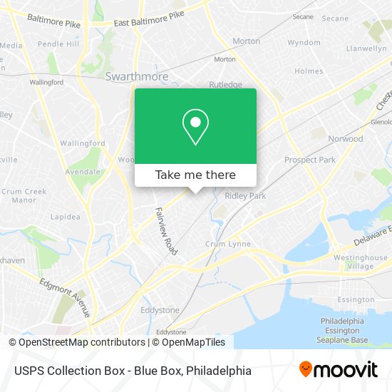 USPS Collection Box - Blue Box map