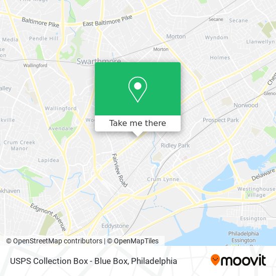 Mapa de USPS Collection Box - Blue Box