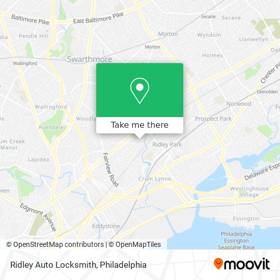 Ridley Auto Locksmith map