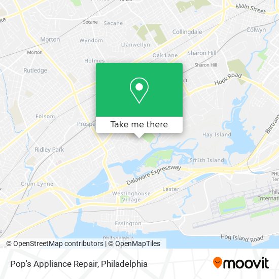 Mapa de Pop's Appliance Repair