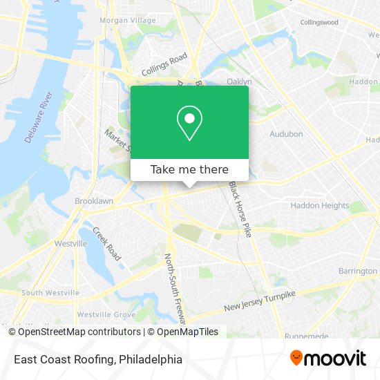 East Coast Roofing map