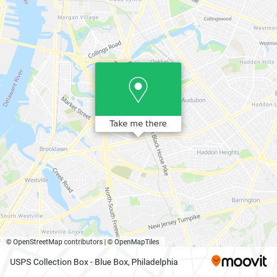 USPS Collection Box - Blue Box map