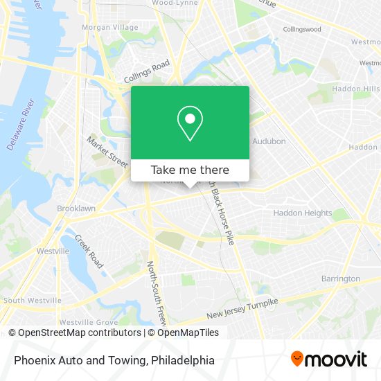 Phoenix Auto and Towing map