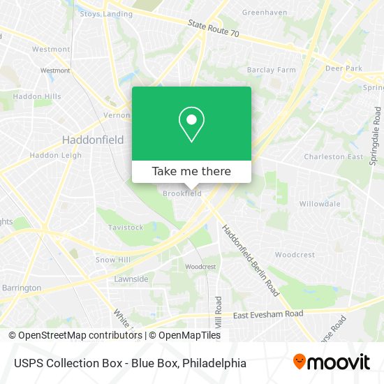 Mapa de USPS Collection Box - Blue Box