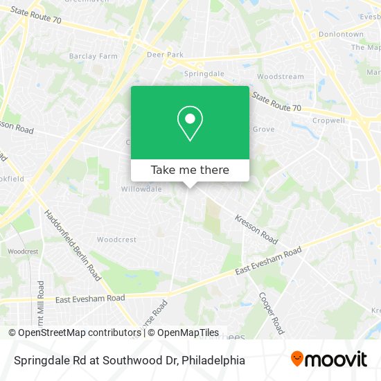 Mapa de Springdale Rd at Southwood Dr