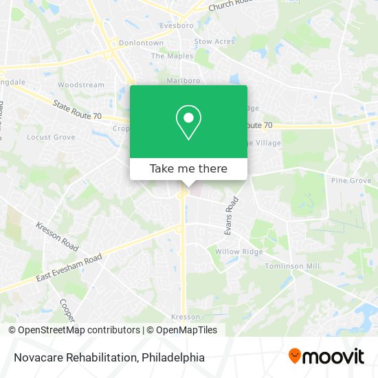 Mapa de Novacare Rehabilitation