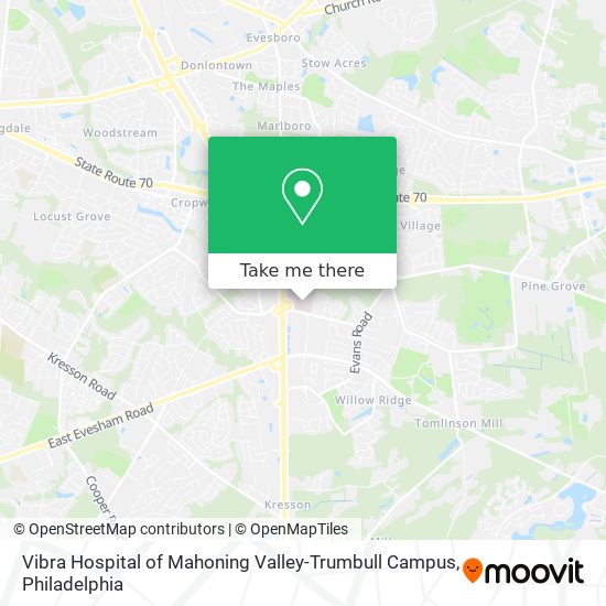 Vibra Hospital of Mahoning Valley-Trumbull Campus map