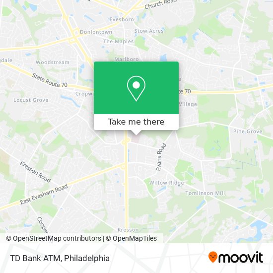 TD Bank ATM map