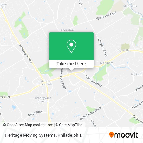 Heritage Moving Systems map