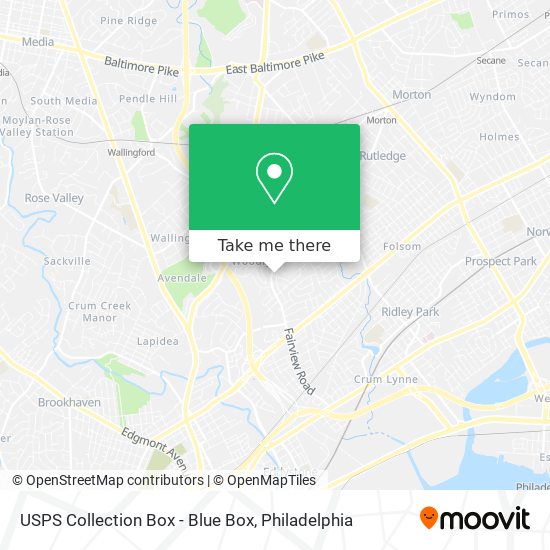 USPS Collection Box - Blue Box map