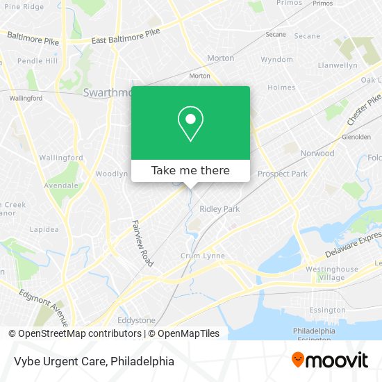 Vybe Urgent Care map