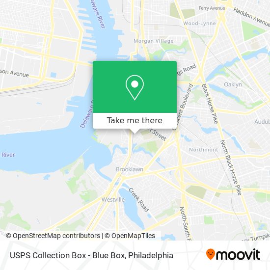 USPS Collection Box - Blue Box map