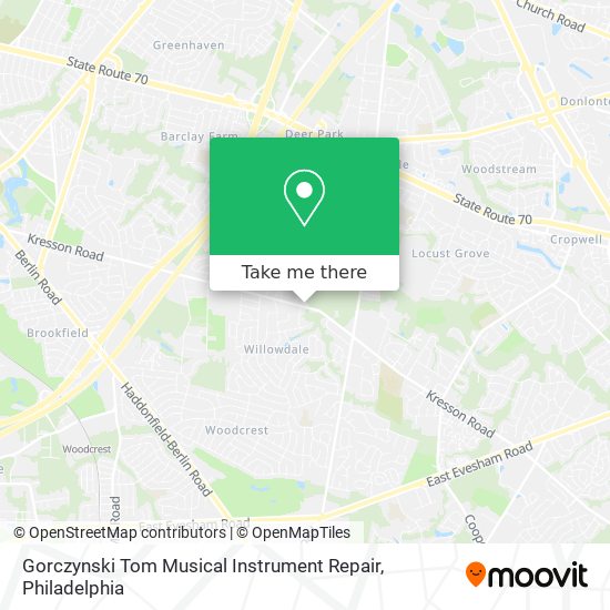 Mapa de Gorczynski Tom Musical Instrument Repair