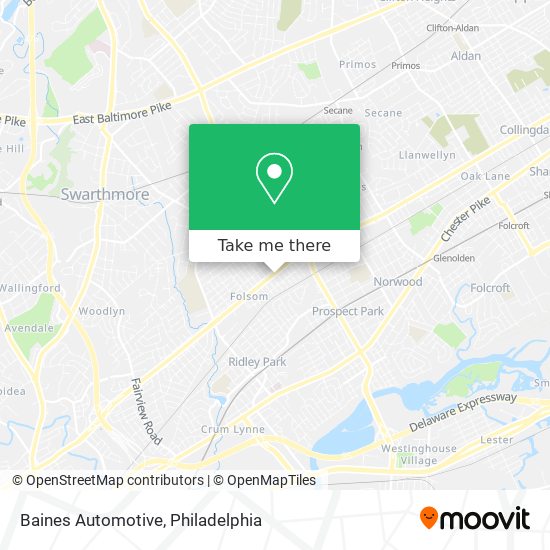 Baines Automotive map