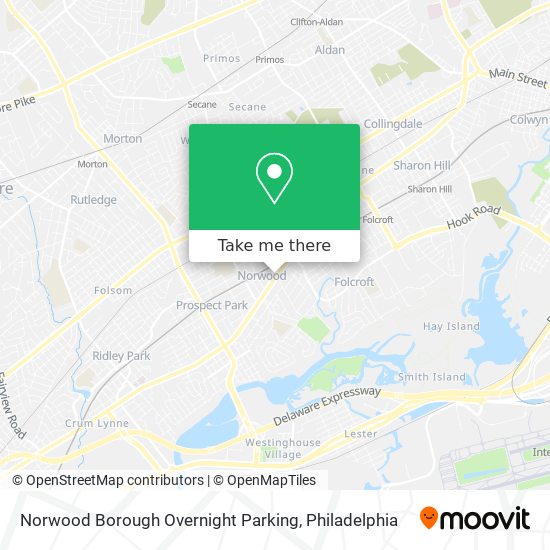 Norwood Borough Overnight Parking map