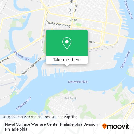 Mapa de Naval Surface Warfare Center Philadelphia Division