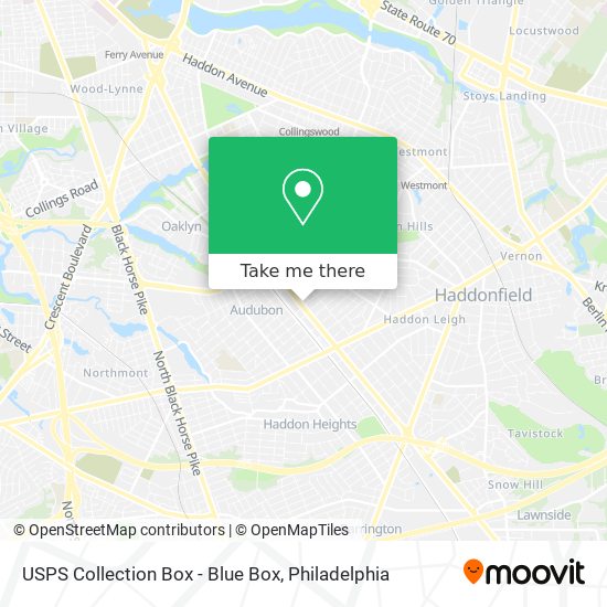 USPS Collection Box - Blue Box map