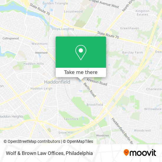 Mapa de Wolf & Brown Law Offices