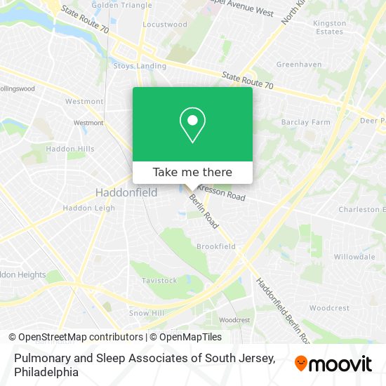 Pulmonary and Sleep Associates of South Jersey map
