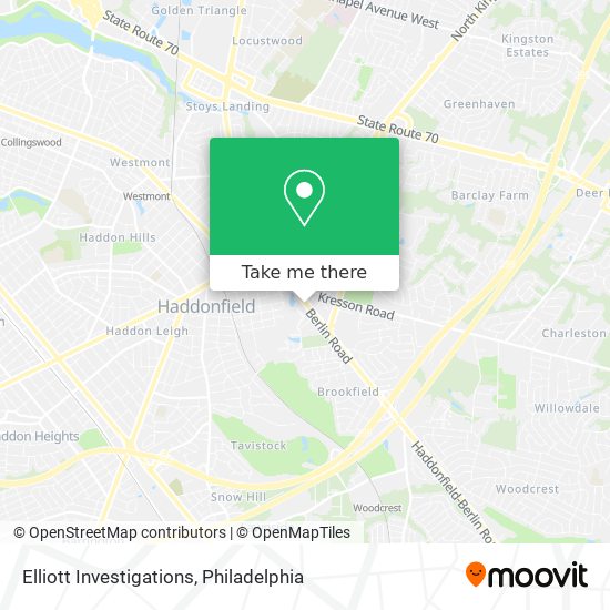 Elliott Investigations map