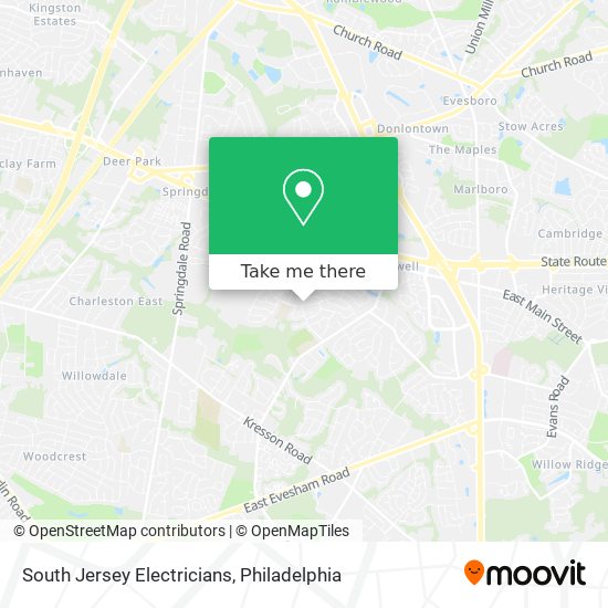 South Jersey Electricians map