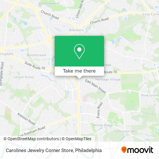 Mapa de Carolines Jewelry Corner Store