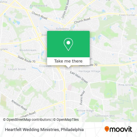 Mapa de Heartfelt Wedding Ministries