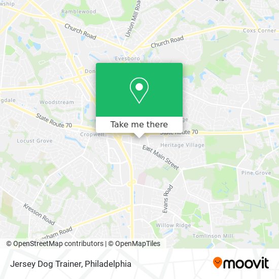 Jersey Dog Trainer map