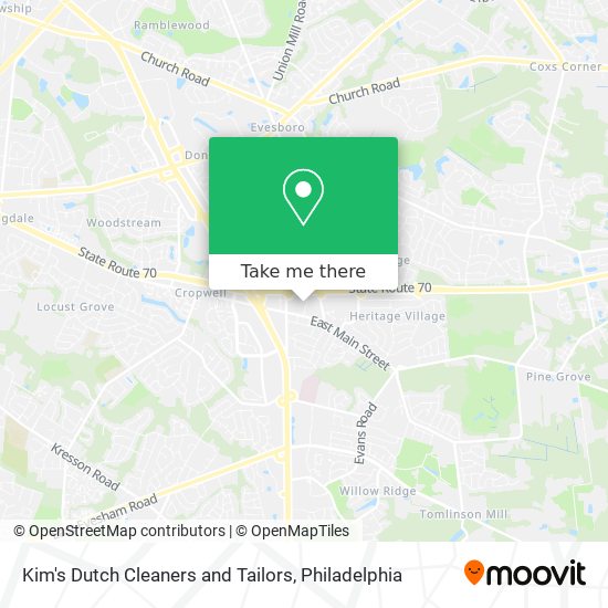 Kim's Dutch Cleaners and Tailors map