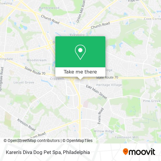 Karen's Diva Dog Pet Spa map