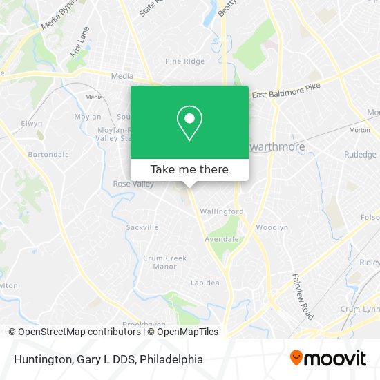 Huntington, Gary L DDS map