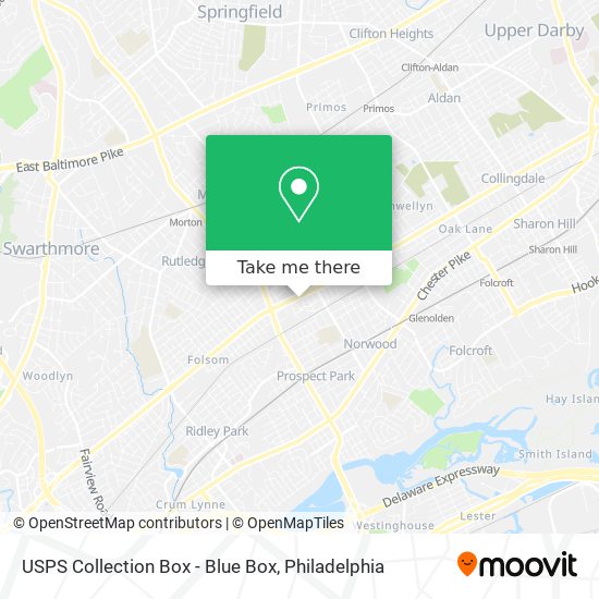 USPS Collection Box - Blue Box map