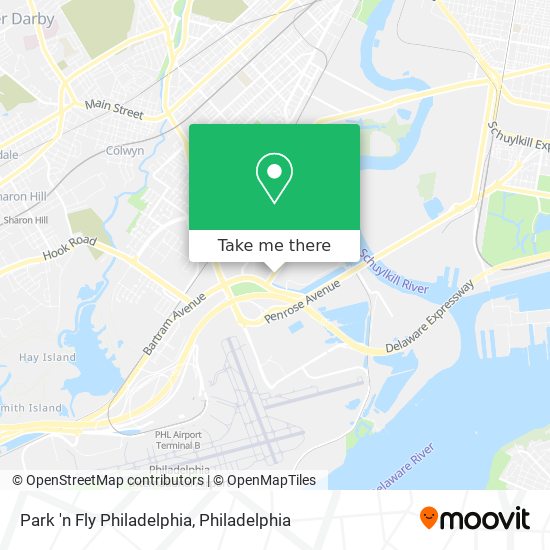 Park 'n Fly Philadelphia map