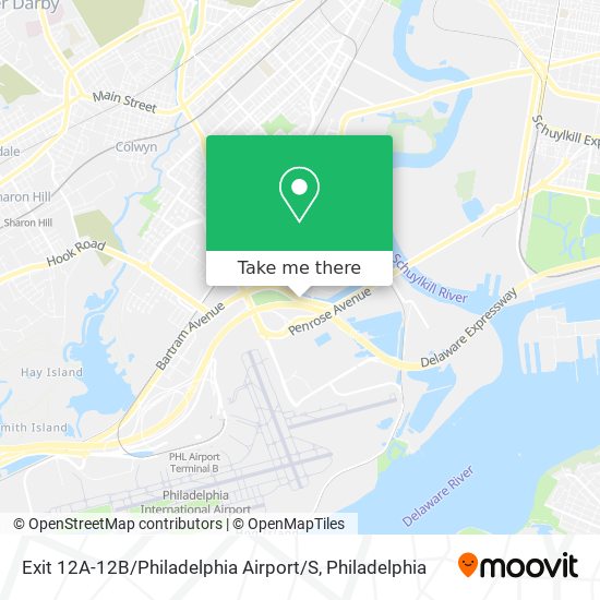 Mapa de Exit 12A-12B / Philadelphia Airport / S