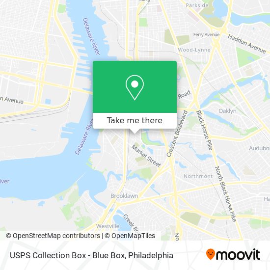 USPS Collection Box - Blue Box map